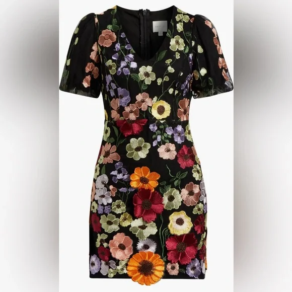 Adelyn Rae 3D Embroidered Floral Sheath Dress NWT - Picture 5 of 5